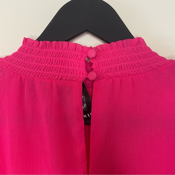 Torrid Hot Pink Ruffle Blouse - Picture 4 of 11